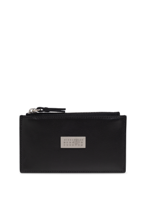 ☆MM6 Maison Margiela☆ Logo  Around Wallet Black XSA5UI MM6 Maison Margiela Black Triangle 6 Zip Around Wallet MM6